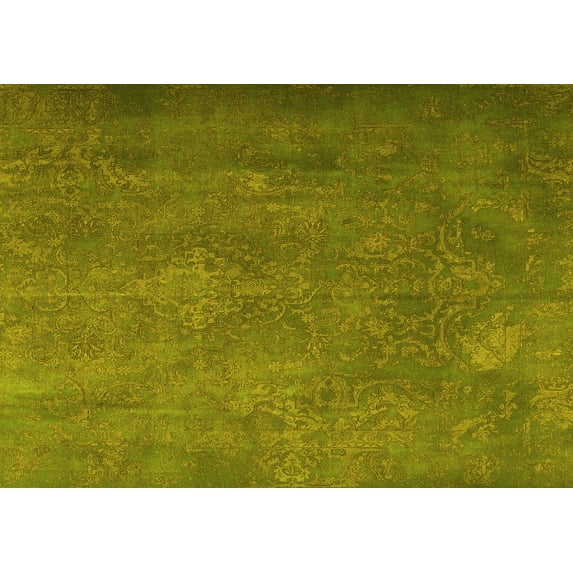 Ahgly Company Indoor Rectangle Persian Yellow Traditional Area Rugs, 6' x 9'