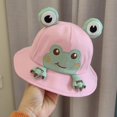 thumbnail image 2 of (Rosa) Adecuado para niños de 5 a 24 meses sombrero de cubo sombrero de ala ancha para niña sombrero de rana sombrero de algodón adecuado para niños y niñas con correa para la barbilla, 2 of 5