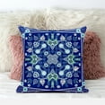 thumbnail image 2 of Paisley Leaf Geo Duo Indoor/Outdoor Pillow with Removable Cover in Midnight Blue Green White26x26, 2 of 4