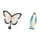 thumbnail image 5 of Reloj Decorativo De Acrílico Con Forma De Mariposa Para Oficina, Comedor, Habitación Infantil, Estilo Granja Con Elegante Escultura Religiosa De La Virgen María, Adorno Para Dormitorio Y Mesa., 5 of 8