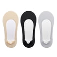 thumbnail image 4 of Fvsianol Elastic Fabric Socks Cotton Pad Socks 1 Pair Women Boat Invisible Low cut Shallow Shockproof Non slip High Elasticity Soft Breathable No Odor Solid Color Socks, 4 of 7