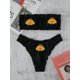 thumbnail image 1 of Conjunto de ropa interior con pegatinas de Hello Kitty para mujer, traje de baño dividido Sexy de Anime Kawaii, Bikini, sujetador, Bragas, tanga, regalo, 2 piezas, 1 of 4