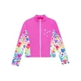 thumbnail image 5 of Ocealan Kids Girls Athletic Sport Jacket Zipper Figure Ice Skating Training Top Long Sleeve Sparkly Hot Pink 6, 5 of 6