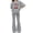 Grey, variant on Ruyang Girls 2 Piece Clothes Crew Neck Cherry Print Blouse T-Shirt and Flared Pants Sets Toddlers Active Sportswear Outfits