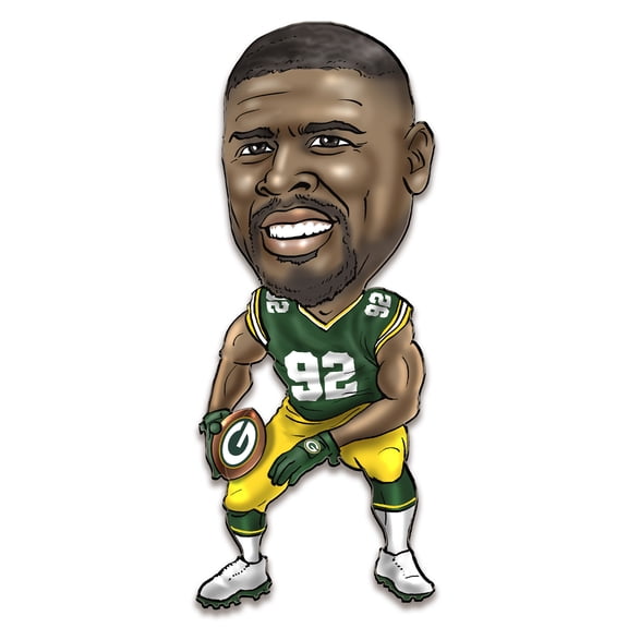 Reggie White Green Bay Packers Metal Caricature Wall Art