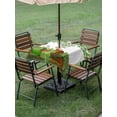 thumbnail image 2 of Square Outdoor Tablecloth With Umbrella Hole And Zipper– Happy St. Patrick's Day Waterproof Patio Table Cover for Party, Picnic, Backyard, 60"x60" , Dachshund Fourleaf Clovers White, 2 of 8
