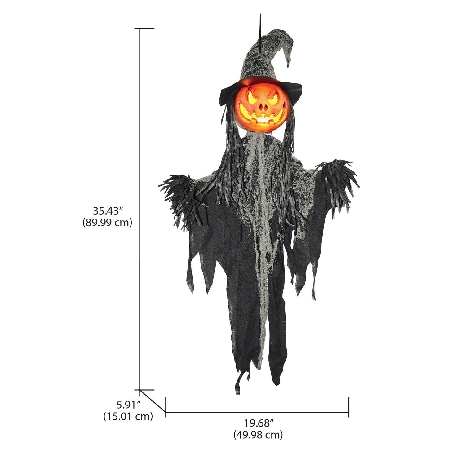 WAY TO CELEBRATE 35IN LIGHT UP SCARECROW, 35IN LIGHT UP DARK SCARECROW