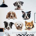 thumbnail image 3 of Six Breeds of Puppies Wall Stickers, sacinora DIY Dog Wall Decals Pomeranian Bichon Frise Husky Border Collie French Bulldog Shiba Inu Removable Vinyl, 3 of 4