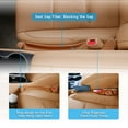 thumbnail image 5 of Car Seat Gap Filler 2 Pack Soft Foam Multifunctional Seat Side Gap Filler with Organizer & Hook Function, 3in1 Gap Stopper Universal Fit Car SUV Truck Fill The Gap Between Seat & Console (Deep Brown), 5 of 9