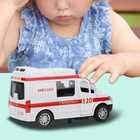 Ambulance Toy, 1:32 Model Toy Vehicle Alloy Toy Car, Durable Girls Gifts  For Kids Boys