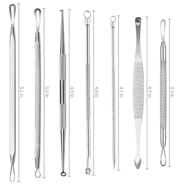 Torubia Pimple Blackhead Remover Extractor Tool Kit, 7 In 1 Acne Tools Kit Pimple Popper Tool Kit Blemish Remover Kit Professional Comedone Extractor