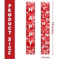 thumbnail image 2 of Lumumanber Happy Valentines Day Banner Red Heart Hanging Welcome Sign Valentines Day Door Decorations Love Heart Romantic Decoration Banner for Indoor Outdoor, 2 of 7
