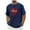 Blue, variant on FAWUUDO Mens Romantic Valentines Short Sleeve T Shirt Round Neck Casual Simple Graphic Print Holiday Casual Wear Gray M
