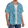 thumbnail image 2 of KLL Beautiful Floral Print Men's Shirt Short Sleeve Button Down Summer Cuba Beach Shirts- Medium, 2 of 5
