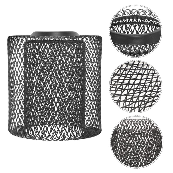 DECOMELODY Multi-Layer Light Shade Cylinder Iron Black Ceiling Hanging Light Cover 1Pack 4.7X3.9X3.9in