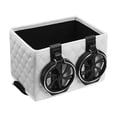 thumbnail image 1 of Portavasos universal 2 en 1 para coche, caja de pañuelos colgante, caja de almacenamiento para reposabrazos Blanco, 1 of 9