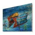 thumbnail image 2 of Designart 'Boat At The Lake During Evening Glow III' Nautical & Coastal Print on Natural Pine Wood, 2 of 5