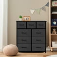 thumbnail image 2 of AZL1 Life Concept 9 Drawer Dresser - Fabric Storage Tower, Organizer Unit for Bedroom, Living Room, Hallway, Closets & Nursery - Sturdy Steel Frame, Wooden Top & Easy Pull Fabric Bins, Dark Grey, 2 of 7