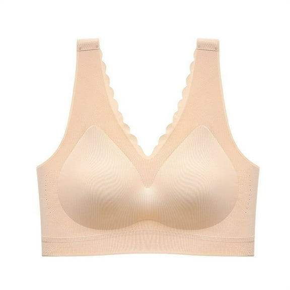 Darzheoy Sports Bras for Women Lady Lace Gathered Bra Plus Size Sports Bra Underwear Yoga Hollow Out Bra Cup Wire-Free Bras 34/70BCD