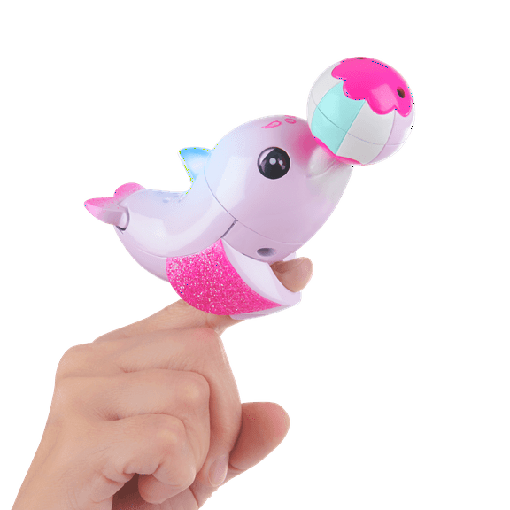 Fingerlings Baby Light-up Dolphin - Jules (Pink) - Interactive Toy
