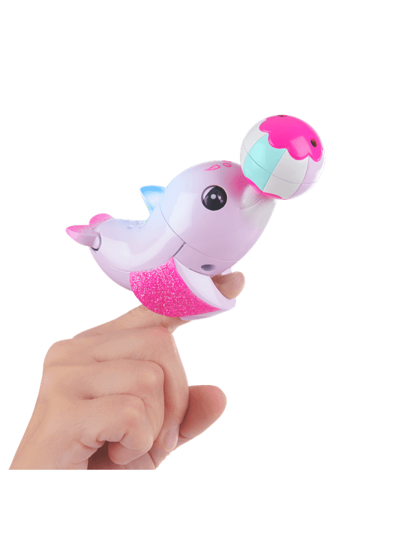 Fingerlings Baby Light-up Dolphin - Jules (Pink) - Interactive Toy