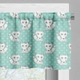 thumbnail image 3 of Ambesonne Party Valance Pack of 2, Dogs on Polka Dot Motif, 42"X12", Charcoal Grey Pale Pink, 3 of 5