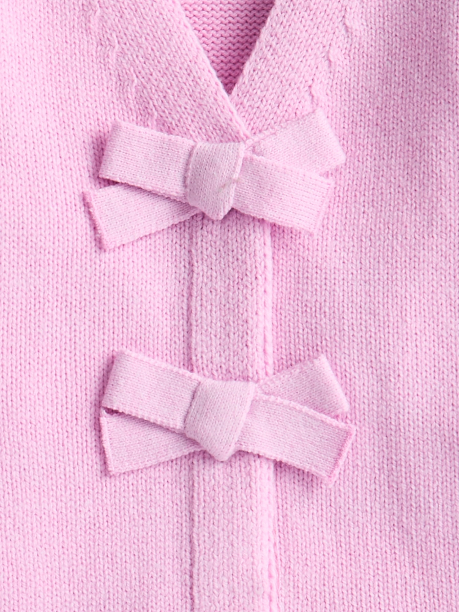 Wonder Nation Toddler Girls' Bow Front Cardigan Sweater with Long Sleeves, Sizes 12M- 5T