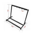 thumbnail image 3 of Eccomum Multi Guitar Stand 5 Holder Foldable Universal Display Rack Portable Black for Classical Acoustic, Electric, Bass Guitar, 3 of 7