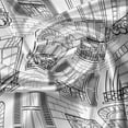 thumbnail image 5 of Ambesonne Geometric Valance Pack of 2, Urban Architecture Façade, 54"X18", Grey White, 5 of 5