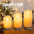 thumbnail image 1 of 3 Pcs Flameless Candles Halloween Decorations Battery Operated Candles Real Wax Pillar LED Candles for Shelf Desk Home Living Room Coffee Table Decor, 1 of 6