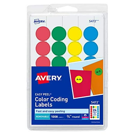 Avery Removable Print or Write Color Coding Labels, Round, 0.75 Inches, Pack of 1008 (Best Products To Private Label On Amazon)