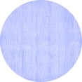 thumbnail image 1 of Ahgly Company Machine Washable Indoor Round Solid Blue Modern Area Rugs, 5' Round, 1 of 4