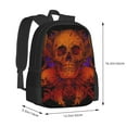 thumbnail image 3 of XMXT Travel Laptop Backpack for School Work, Scary Skull Ghost Print Large Capacity Bookbag Travel Bag Backpacks for Women Men, 3 of 9