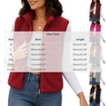 thumbnail image 3 of Karight Women's Fleece Vest Zip Up Stand Collar Sleeveless Lightweight Winter Warm Coat with Double-Sided Sherpa, 3 of 7