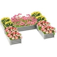 thumbnail image 1 of Outsunny Raised Garden Bed Set of 5 DIY Large Steel Planters Box, Silver, 1 of 10