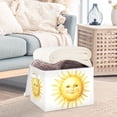 thumbnail image 5 of Foldable Fabric Storage Bin With Handle Collapsible Basket Box Storage With Lid Organizer Watercolor Bckground, 5 of 7