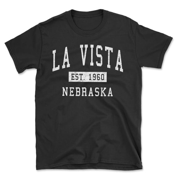 La Vista Nebraska Classic Established Men's Cotton T-Shirt