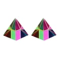 thumbnail image 1 of Billuyoard Cubo colorido decoración de escritorio juguete a presión multicolor dulce regalo entretenimiento mano de obra fina cubos de vidrio 5 cm, pirámide 2piezas, 1 of 6