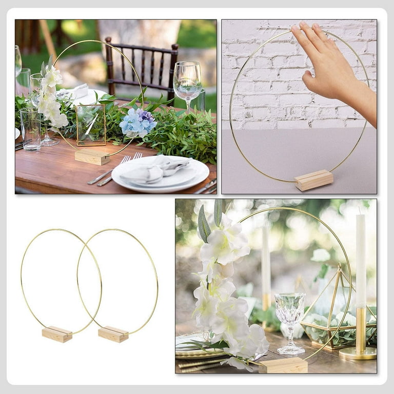 Large metal shop hoop wreath
