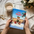 thumbnail image 3 of Merry Christmas Woofmas Xmas Noel Basenji Elf Candy Cane Snow Spiral Bound Journal African Barkless Dog Lover 5x7in Spiral Notebook - 13017, 3 of 5