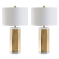 thumbnail image 4 of SAFAVIEH Alya 28 In. High Table Lamp, Brass Gold/White, Set of 2, 4 of 7