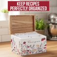 thumbnail image 3 of Caja para recetas SENSORY4U de madera con diseño de flores silvestres, tarjetas y separadores, 3 of 7