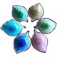 thumbnail image 1 of Plato de porcelana multiusos con diseño de hojas coloridas, cuenco para condimentos, platos para salsa de soja (juego de 6) - Pequeño, 1 of 4