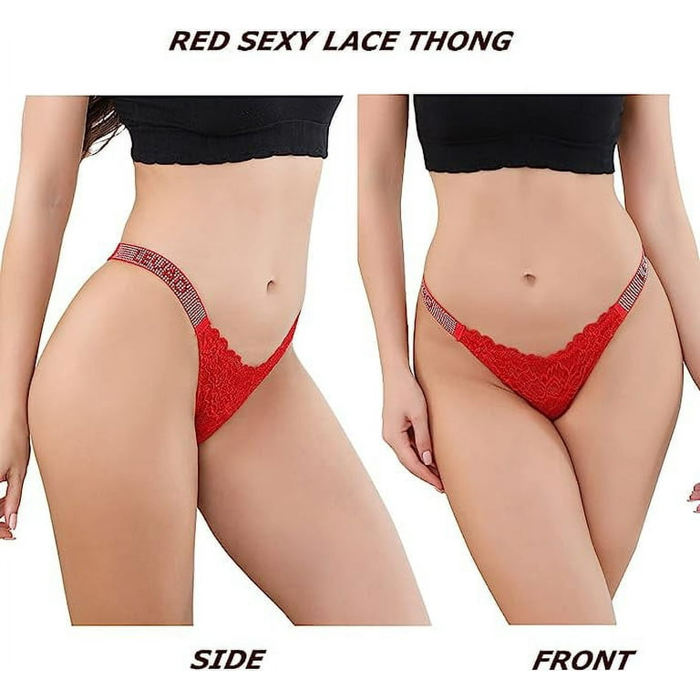 Cheap Sexy Women Briefs Crystal Rhinestone Underwear Thongs Low Rise  Fitness Underwear Seamless Shorts T-back Panties