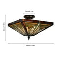 thumbnail image 2 of Tiffany Style 2-Light Stained Glass Vintage Chandelier, 2 of 12