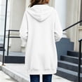 thumbnail image 6 of yillto Womens Long Jacket Hoodie Sweatshirts Full Zip up Comfy Warm Fashion Fall Casual Coats with Pockets, 6 of 7