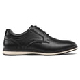 thumbnail image 4 of Rexoro Men Dress Oxford Shoes Perforated Breathable PU Lace Up Derby Shoes For Business Casual Office Work Daily,Black,9, 4 of 6
