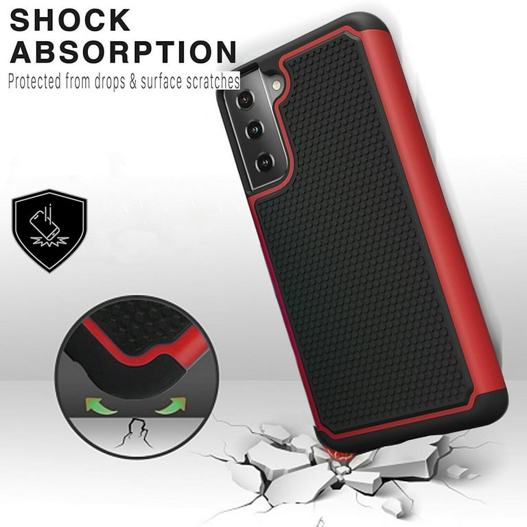 MMHUO for Samsung Galaxy S21 Case,Dual Layer Military Grade Drop