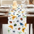 thumbnail image 3 of Table Runners 72 Inches Long Dress Scarves, Spring Butterfly Dragonfly Farmhouse Kitchen/Dining Table Runner, Coffee Tablerunners, Farmhouse Botanical Floral 16x72 Inch, 3 of 9