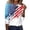 White #023, variant on 250th Anniversary USA Shirts for Women Plus Size 3/4 Sleeve T-Shirts Loose USA Flag Print Tops 4th of July Celebration Party Pullover Independence Day Patriotic Crew Neck 1776-2026 Blouses Black S